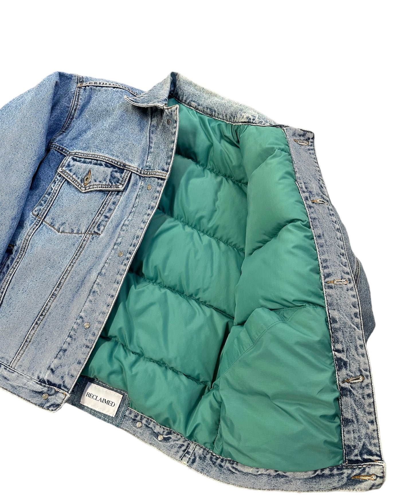 Reversible Down Trucker Jacket Small