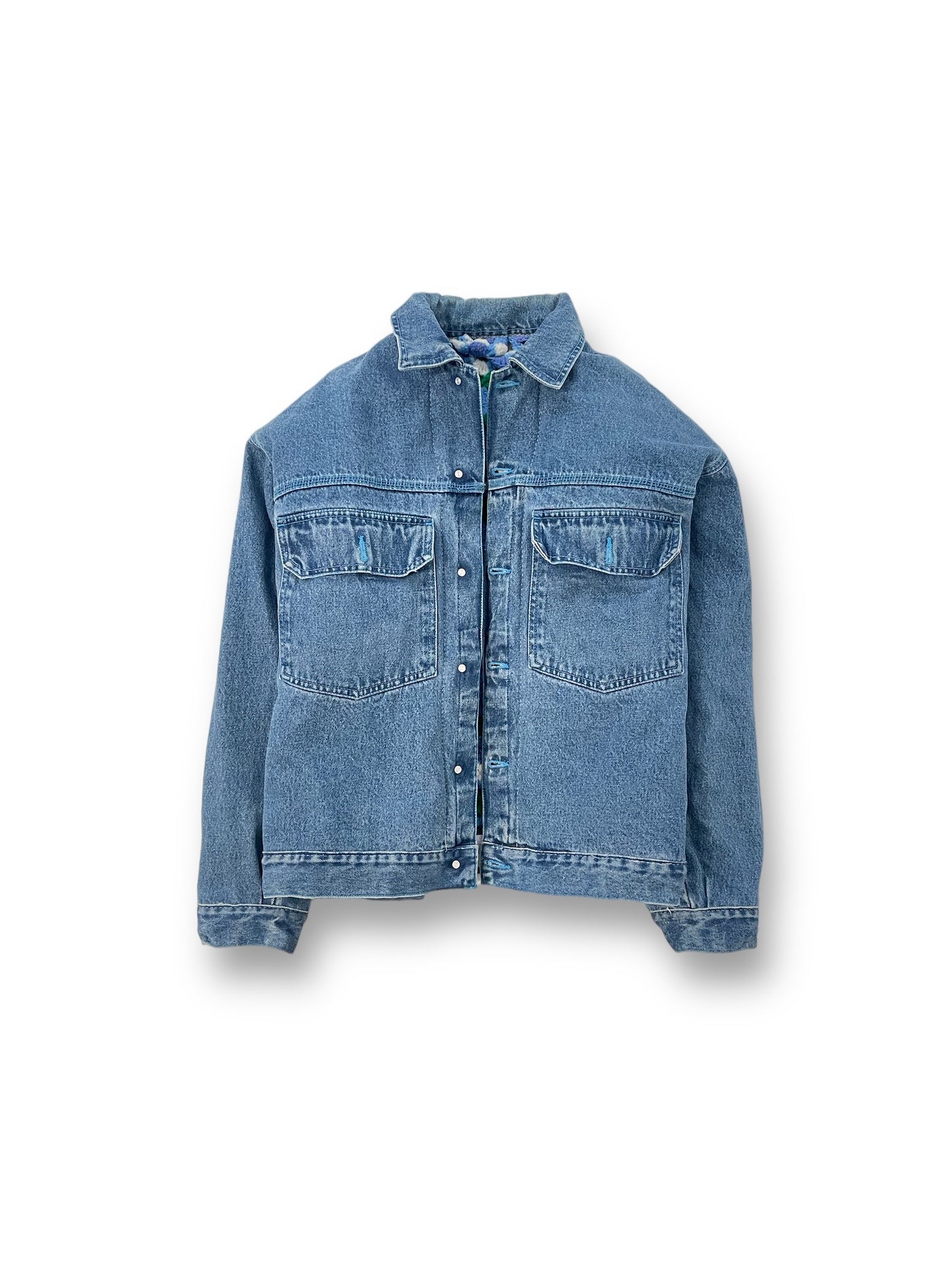 Reversible Crochet Trucker Jacket XXL