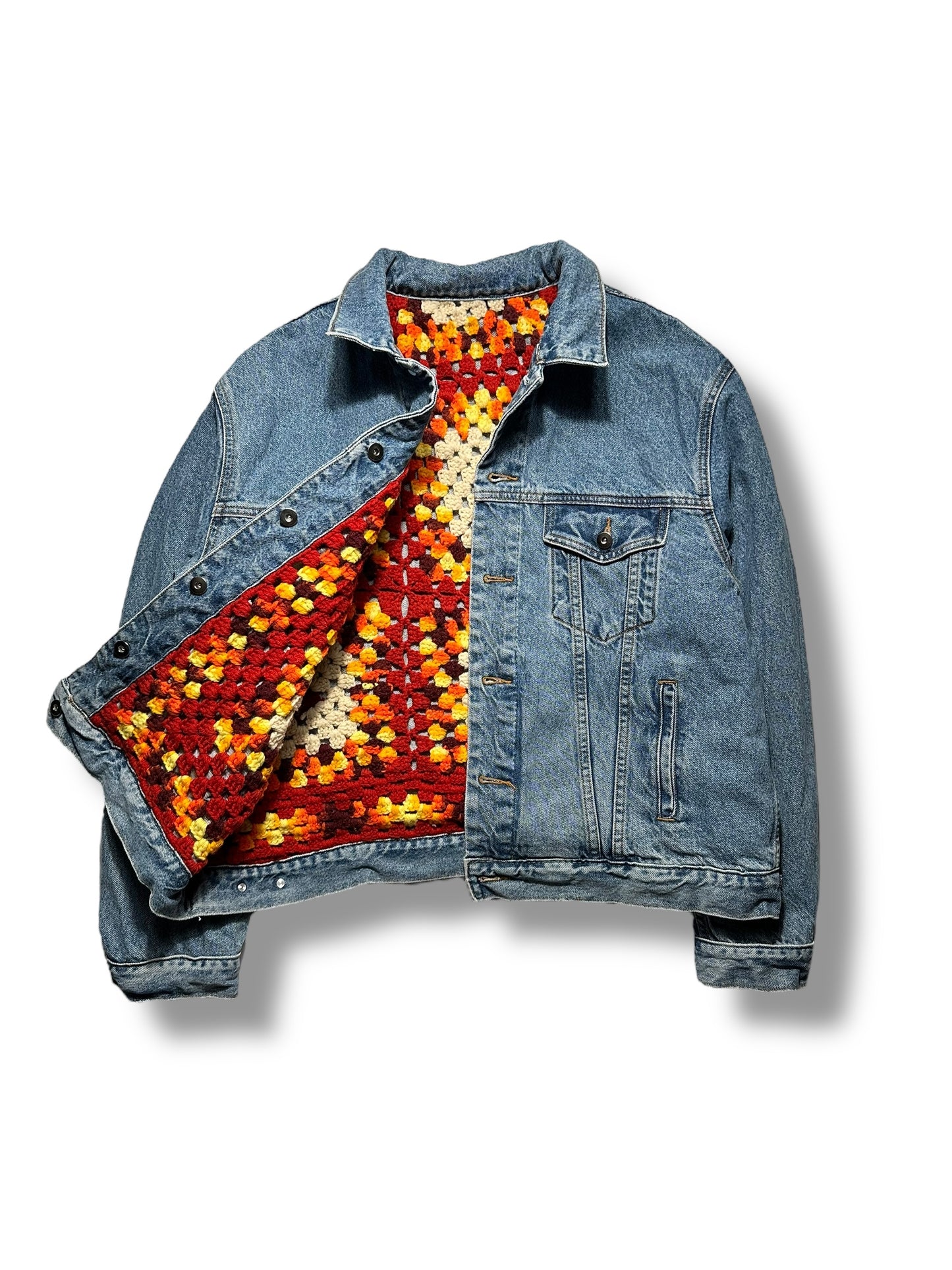 Reversible Crochet Trucker - XL