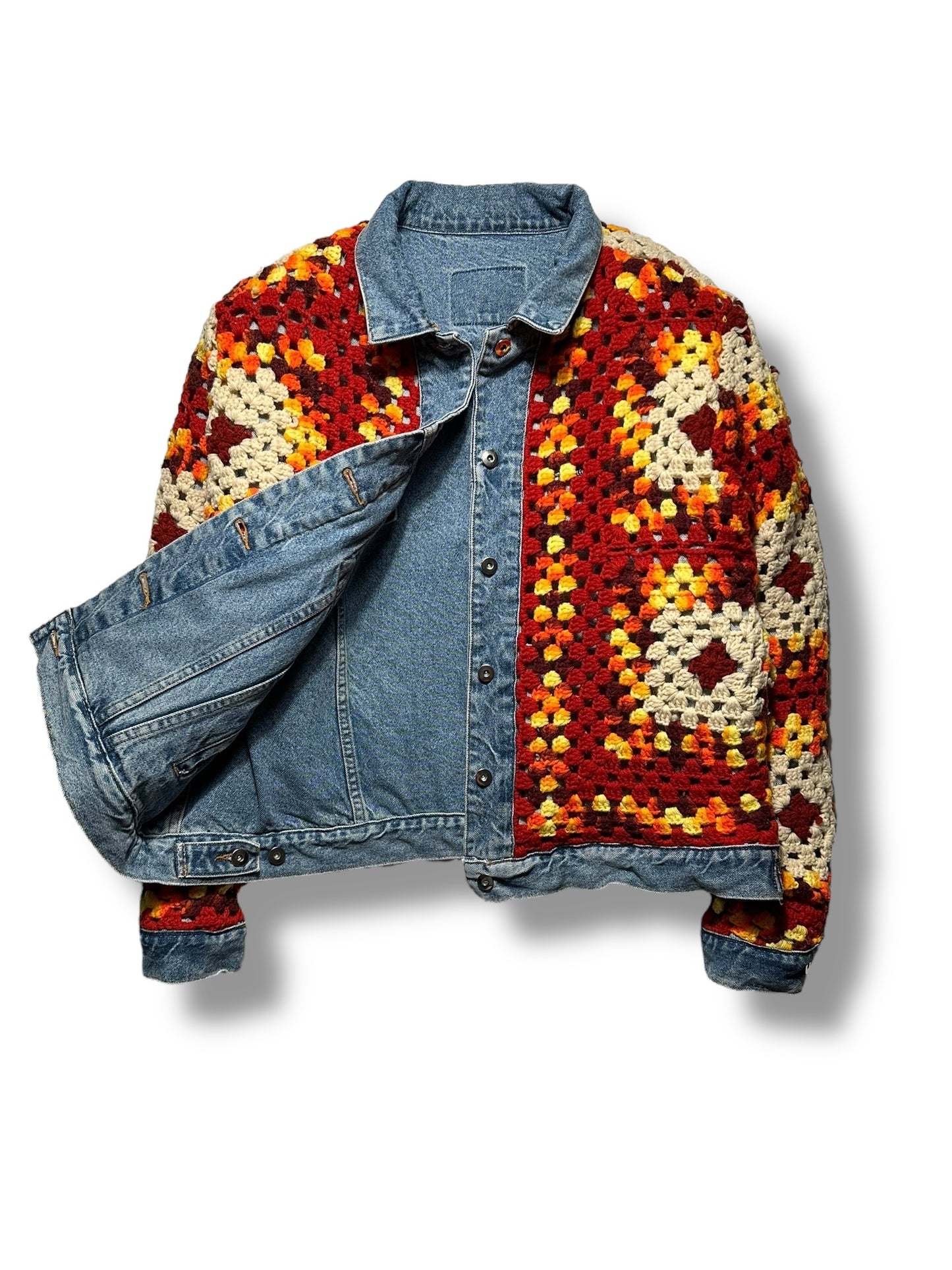 Reversible Crochet Trucker - XL
