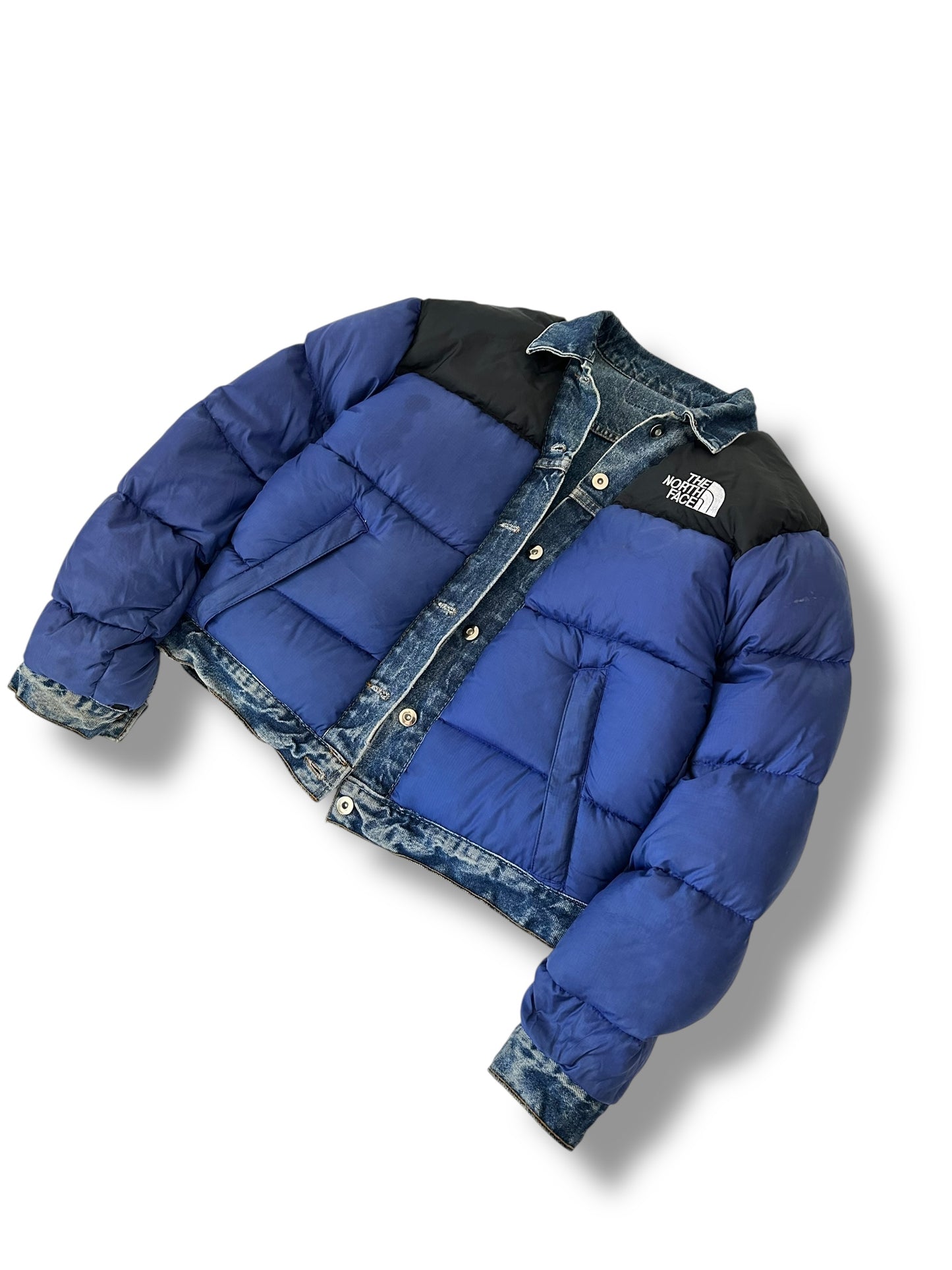Reversible 1996 Retro Nuptse Trucker Jacket - (Small)