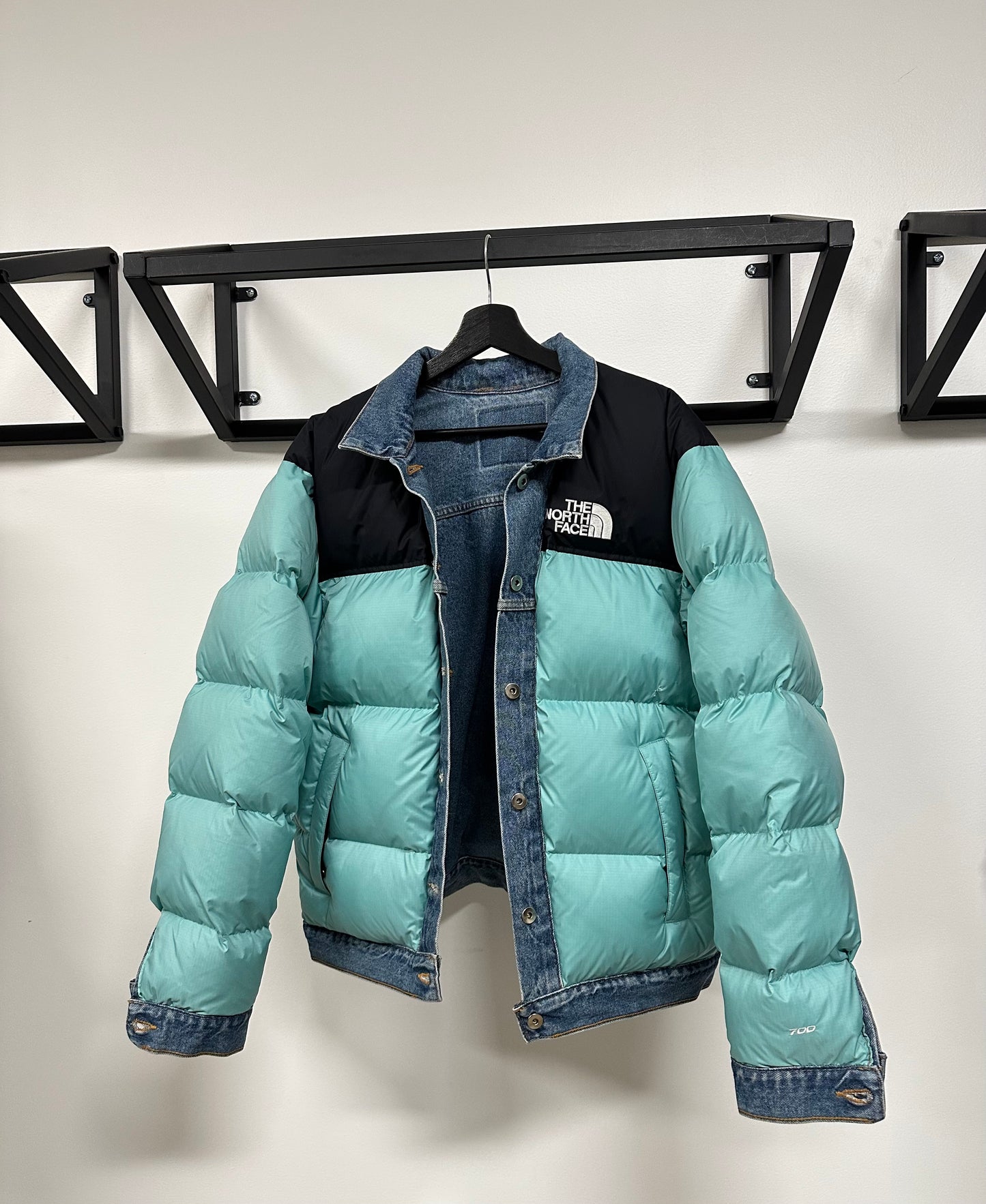 Reversible Northface Down Trucker Jacket Large