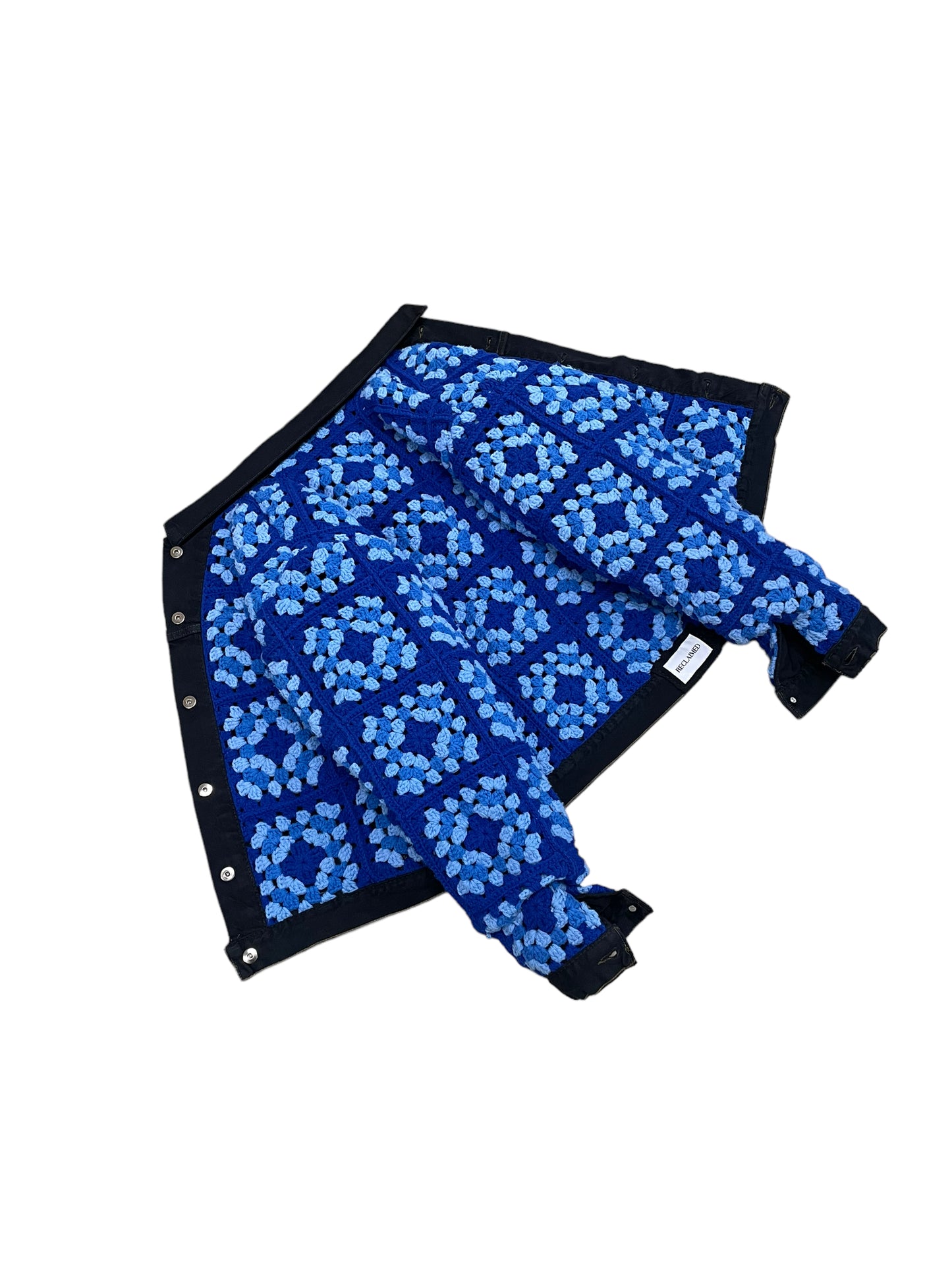 Reversible Crochet Trucker Jacket Large