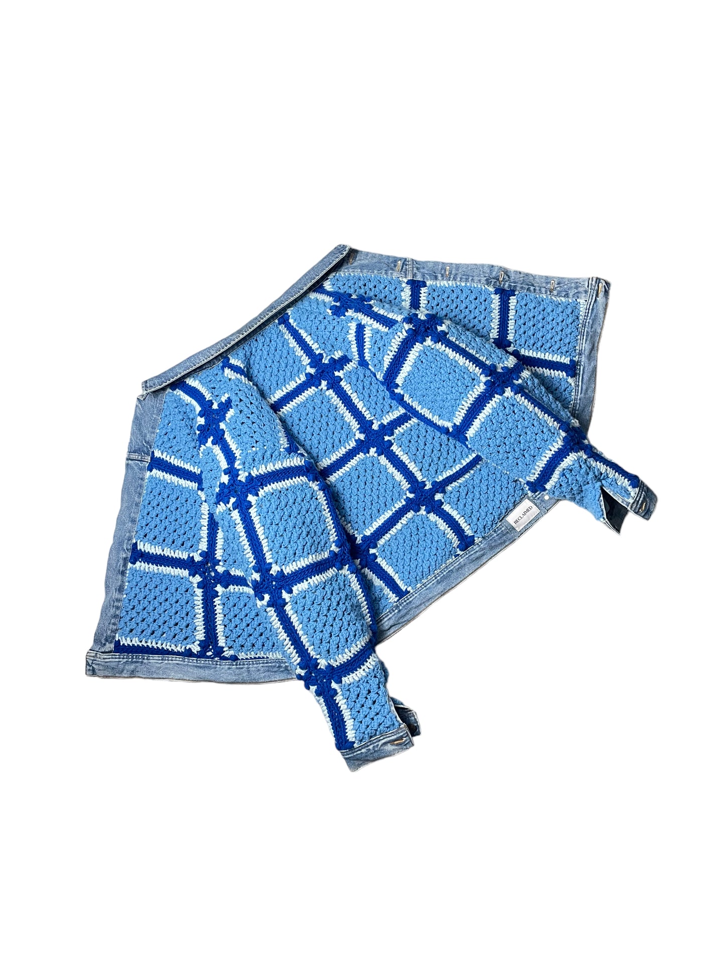 Reversible Crochet Trucker Jacket XXXL