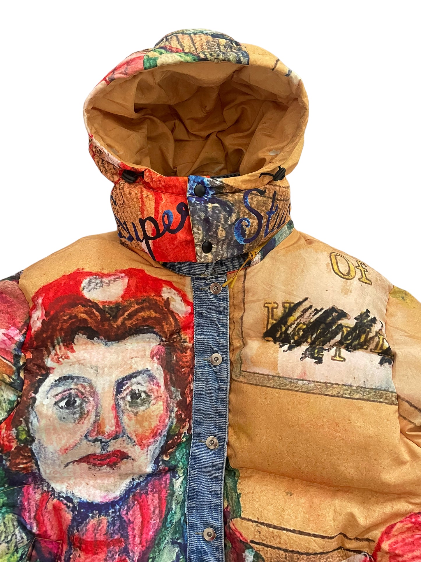 Reversible Kid Super down trucker jacket XXL