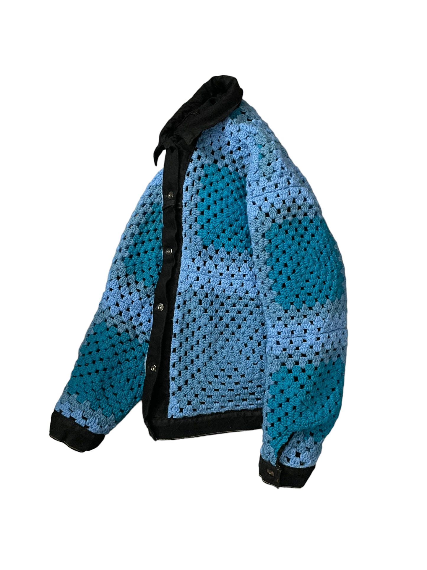 Reclaimed Reversible Crochet Trucker Jacket XXL