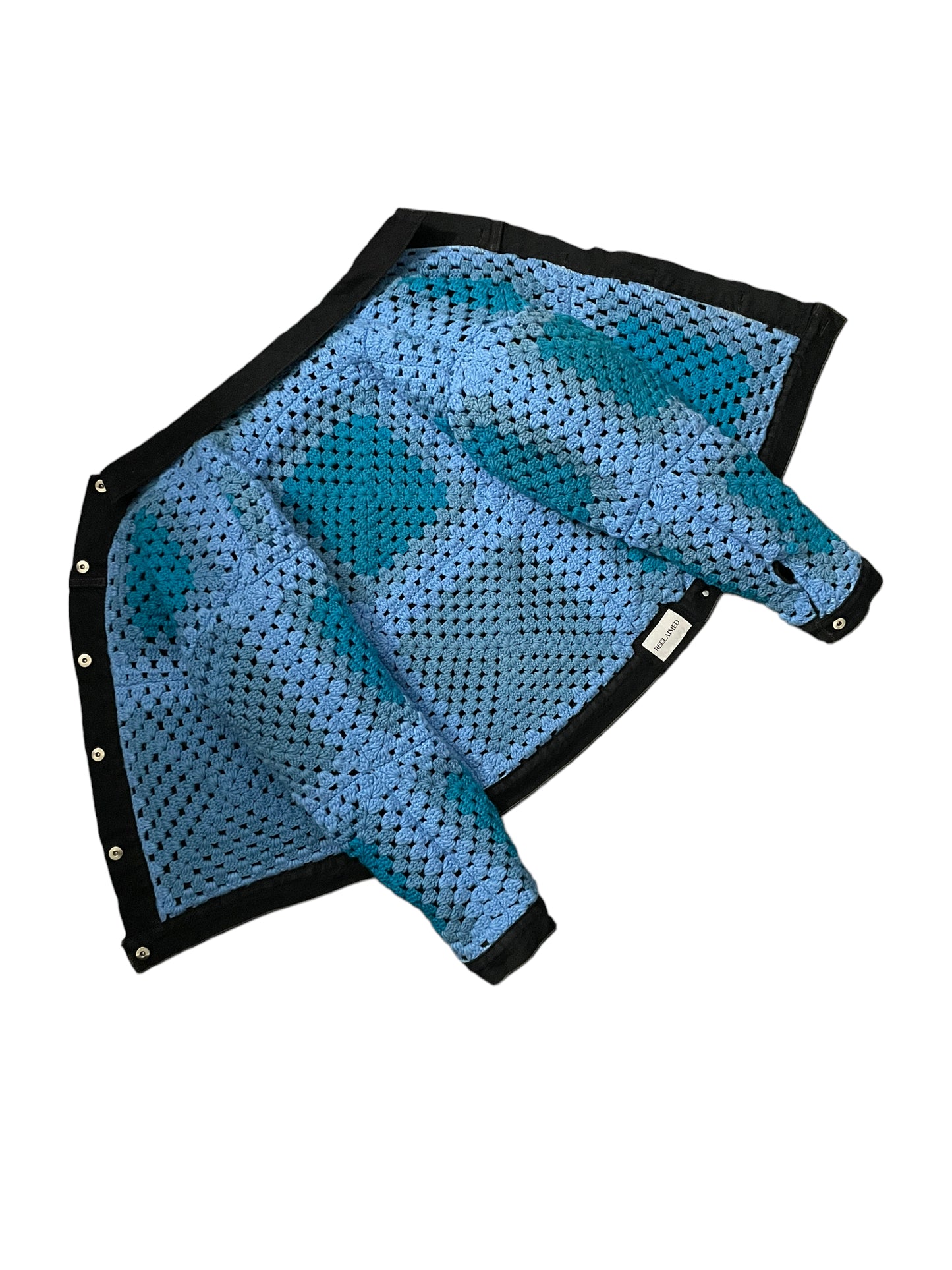 Reclaimed Reversible Crochet Trucker Jacket XXL
