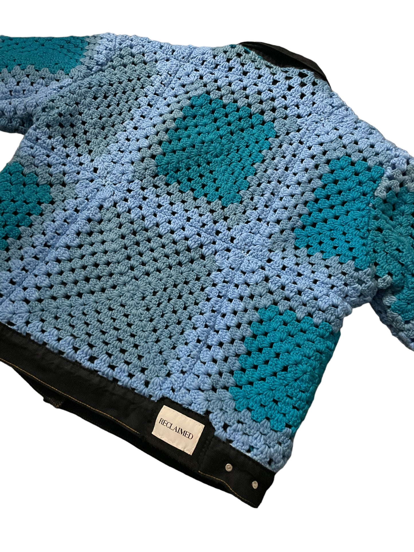 Reclaimed Reversible Crochet Trucker Jacket XXL