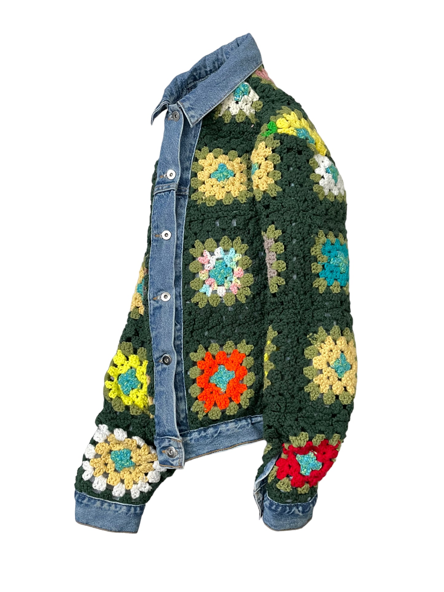 Reversible Crotchet Trucker Jacket Large
