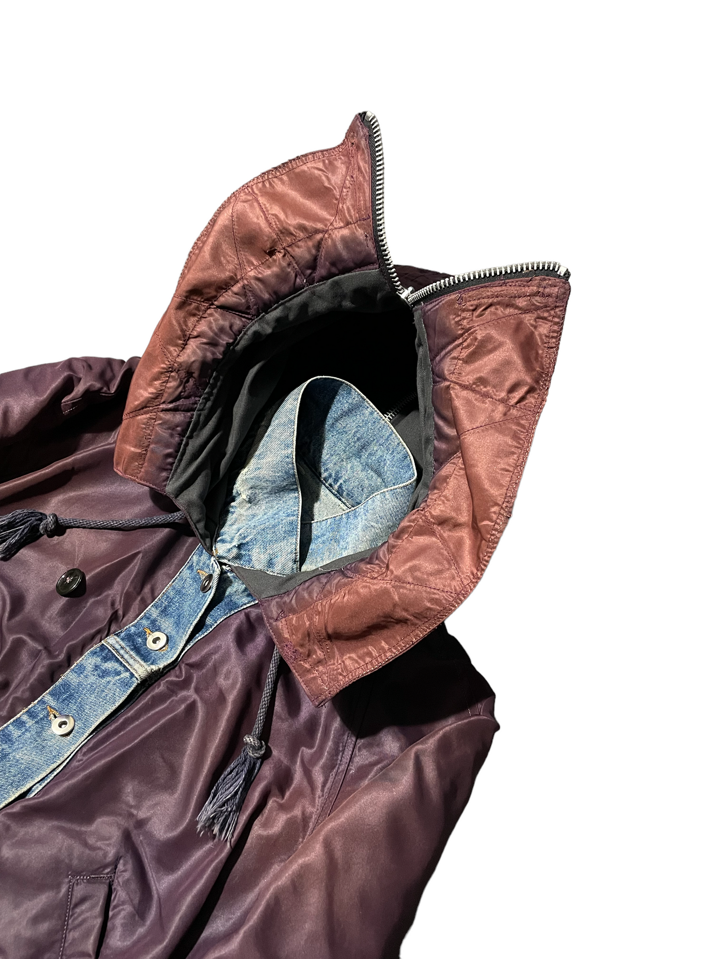 Reversible Sun Kissed N-2A Snorkel Trucker Jacket Cropped Medium