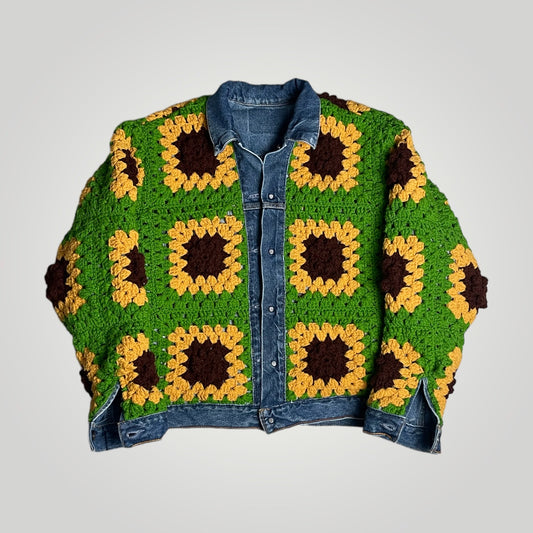 1/1 Reversible Crochet Trucker Jacket Medium