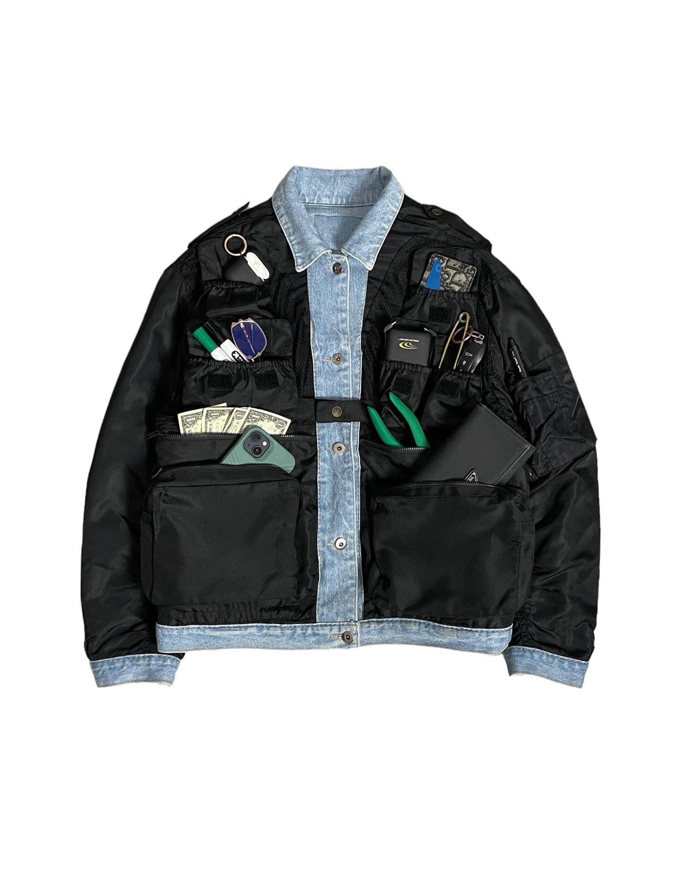 Reversible Utility MA-1 Trucker Jacket Medium