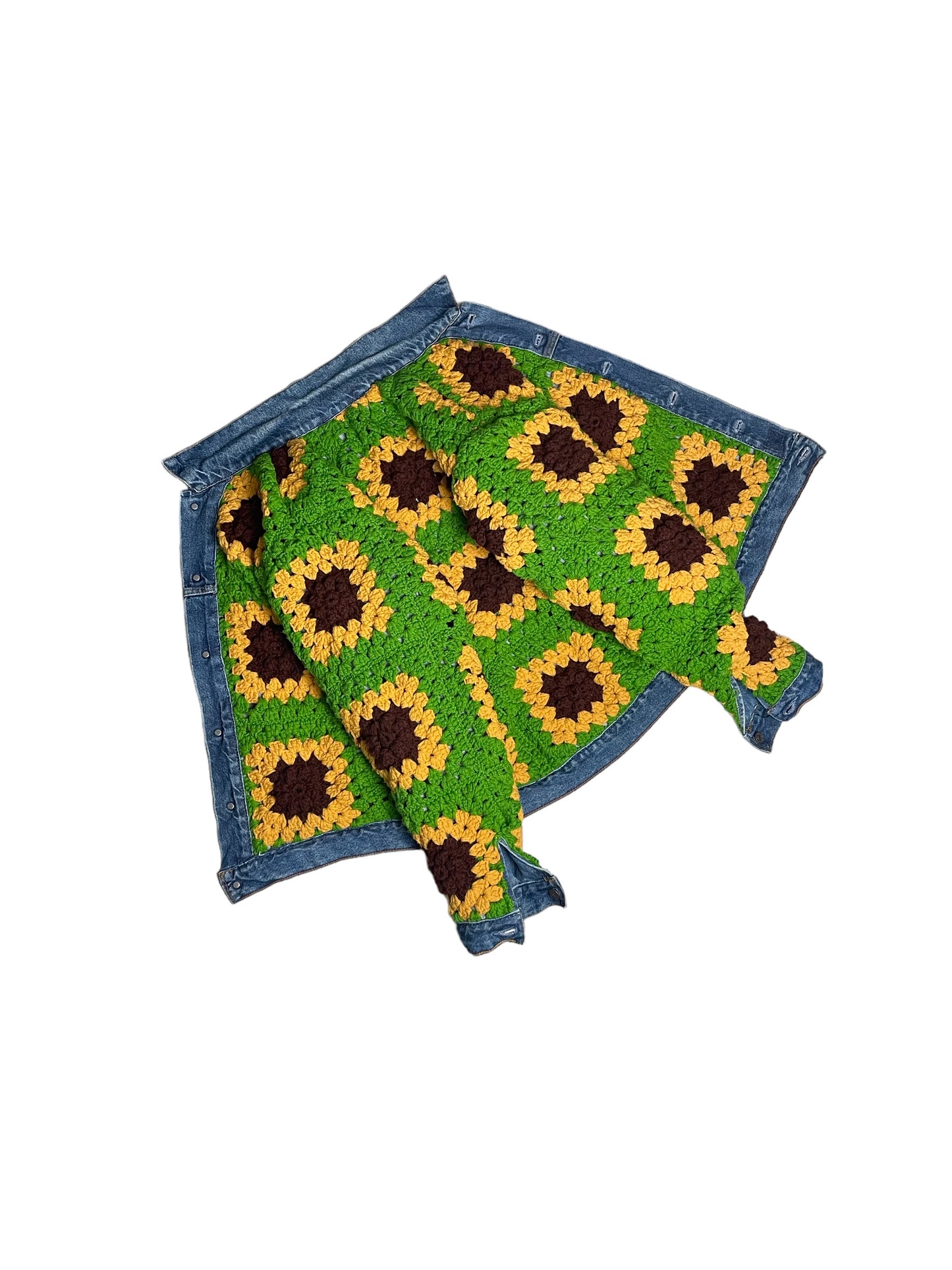 1/1 Reversible Crochet Trucker Jacket Medium