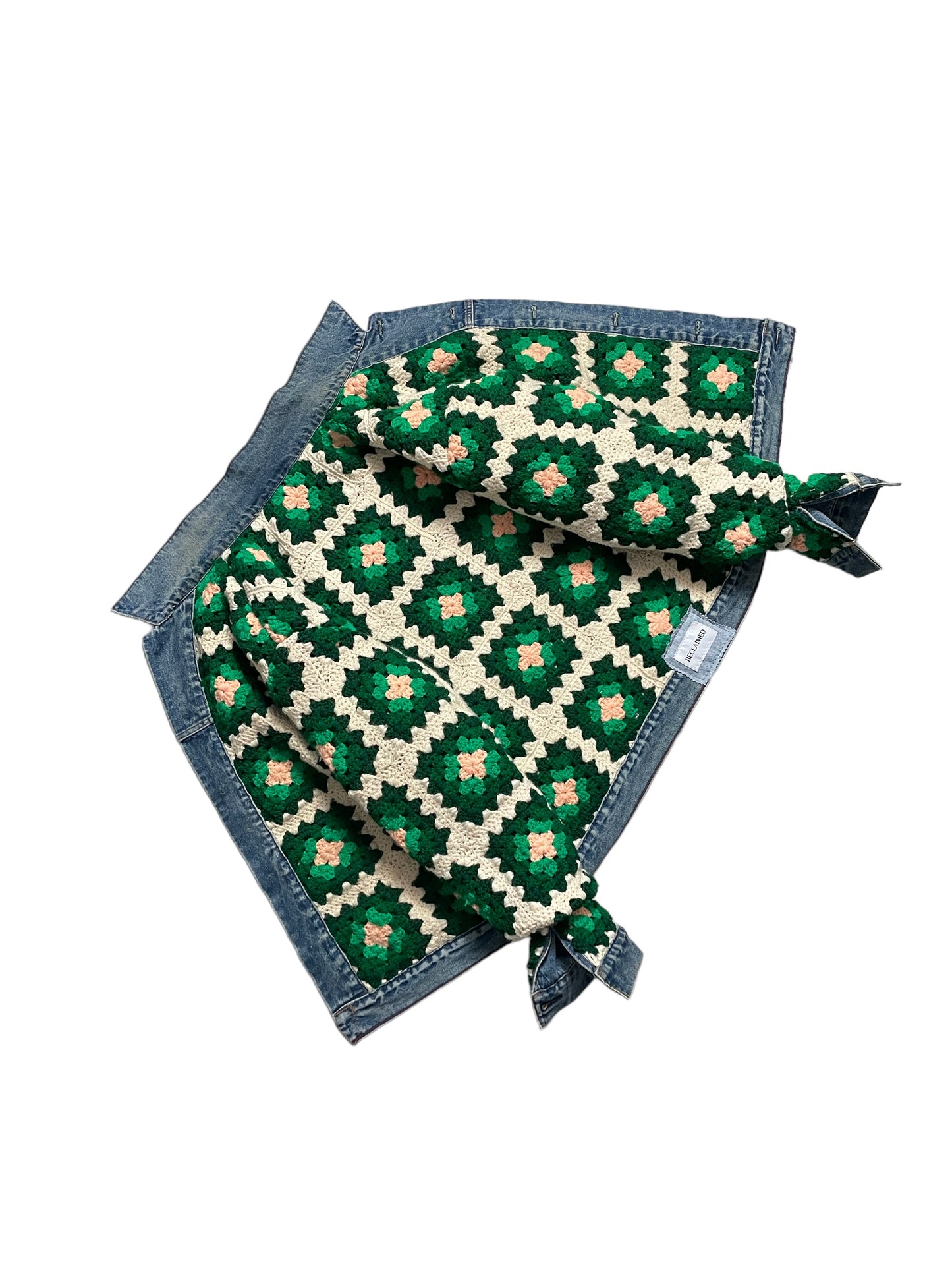 Reversible Crochet Trucker Jacket XL