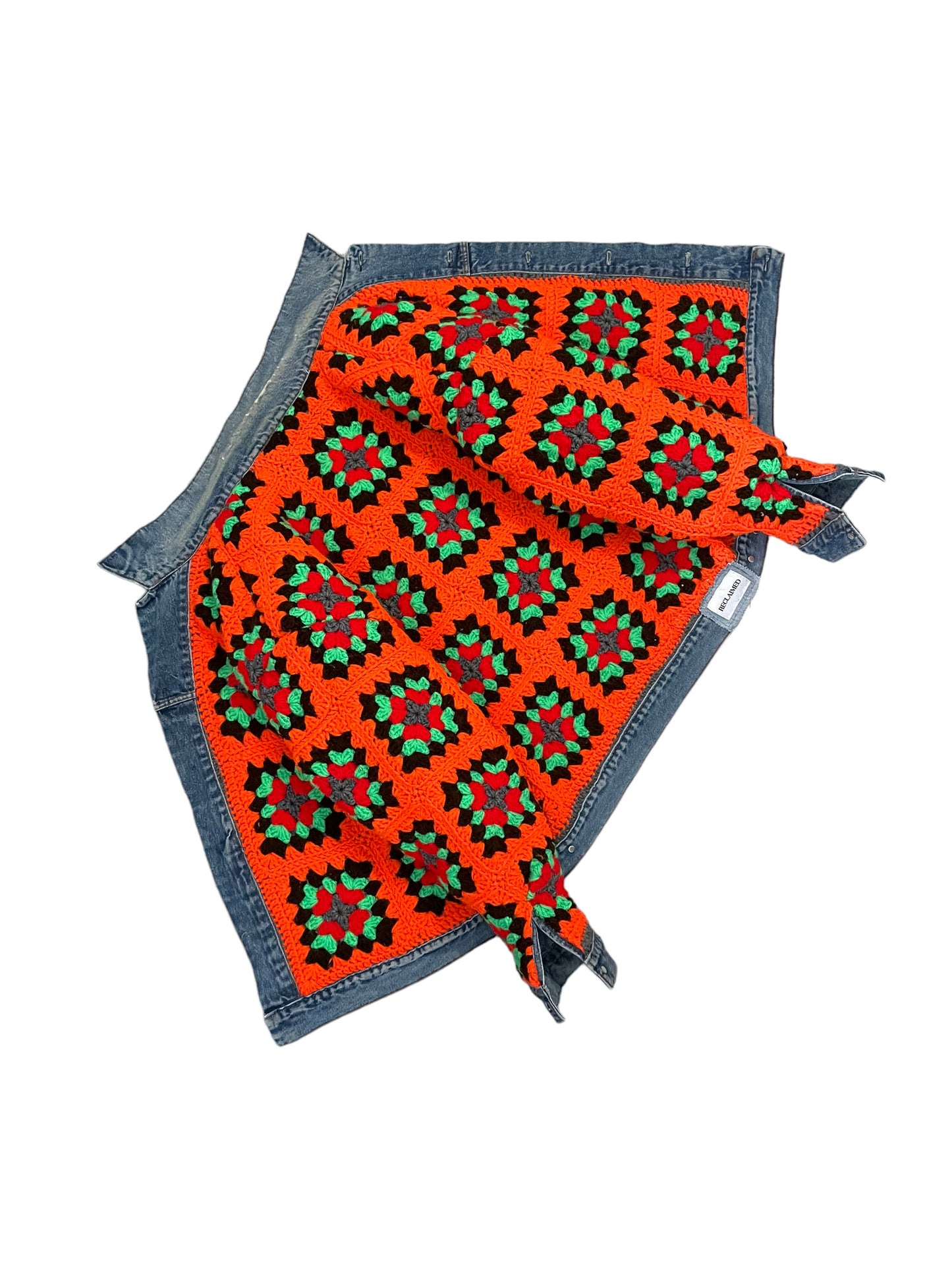 Reversible Crochet Trucker Jacket XXL