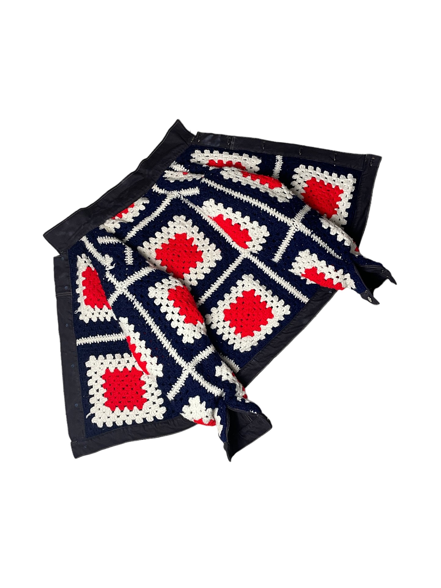 Reversible Crochet Trucker Jacket XL
