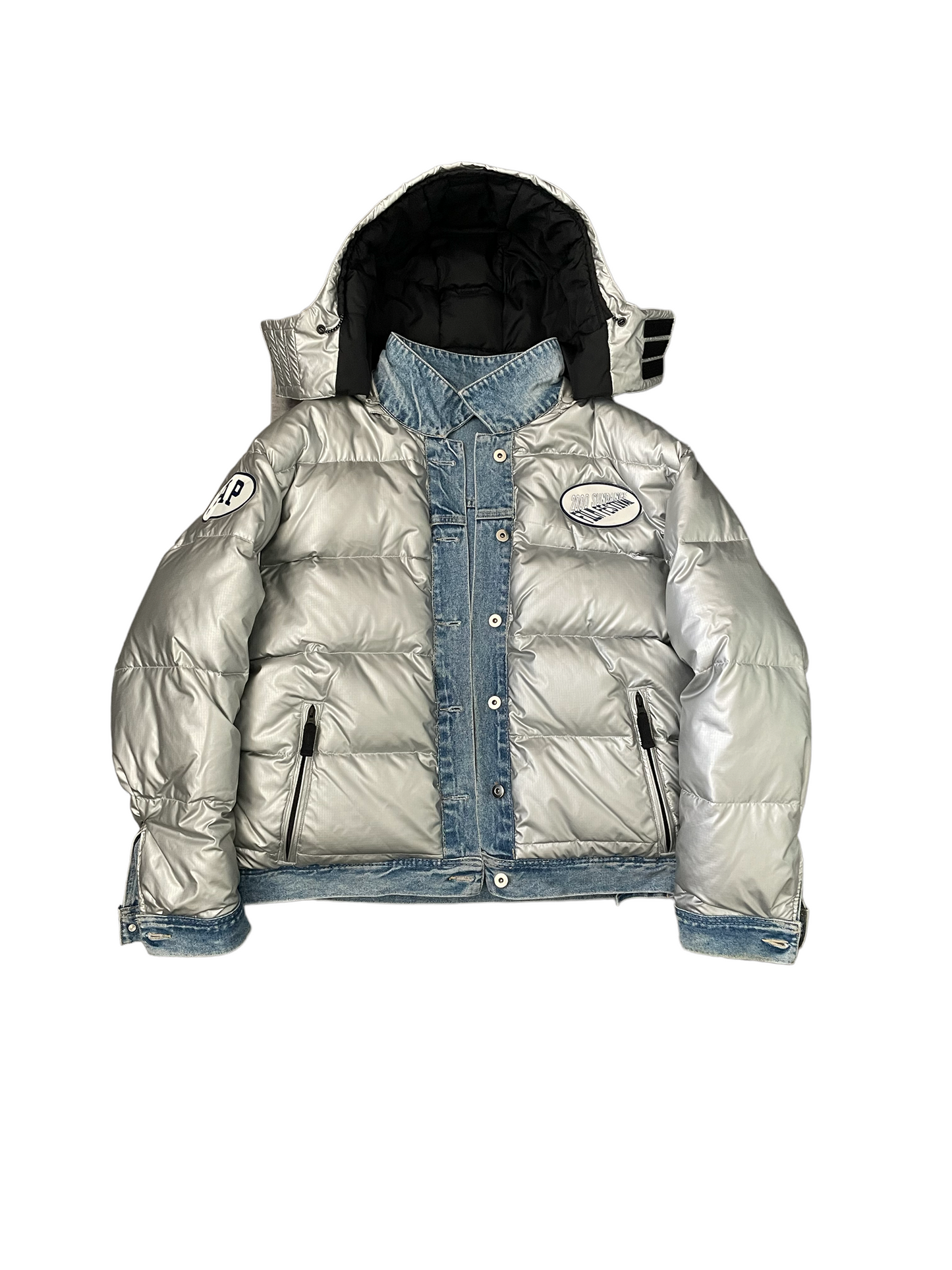 Reversible 2000s GAP Sundance festival down trucker XL