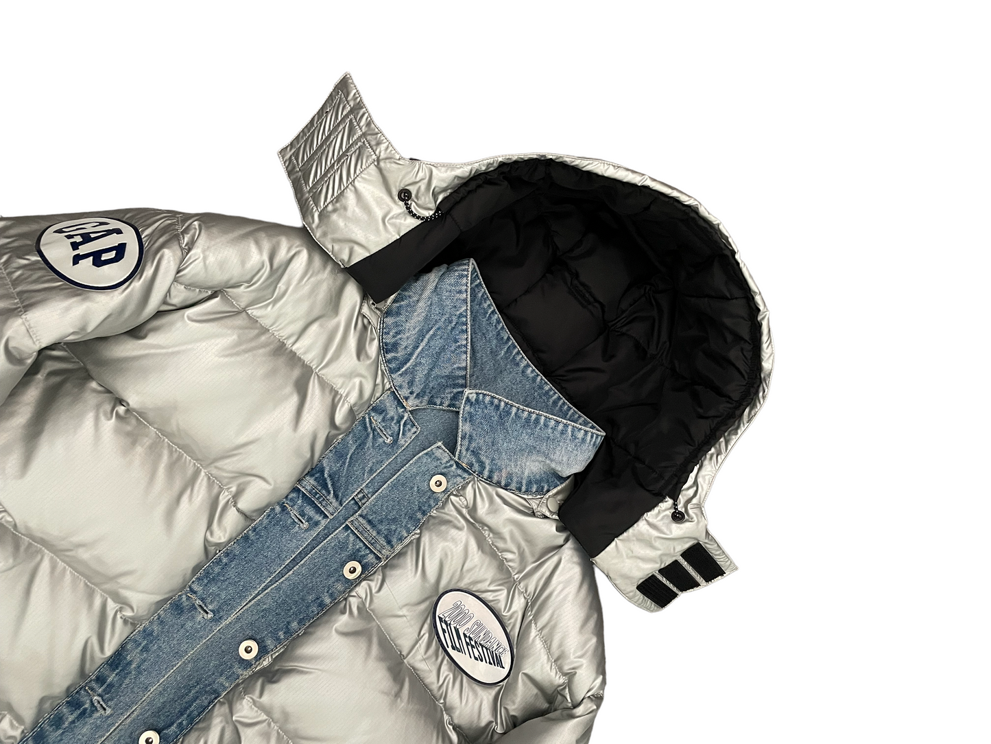 Reversible 2000s GAP Sundance festival down trucker XL