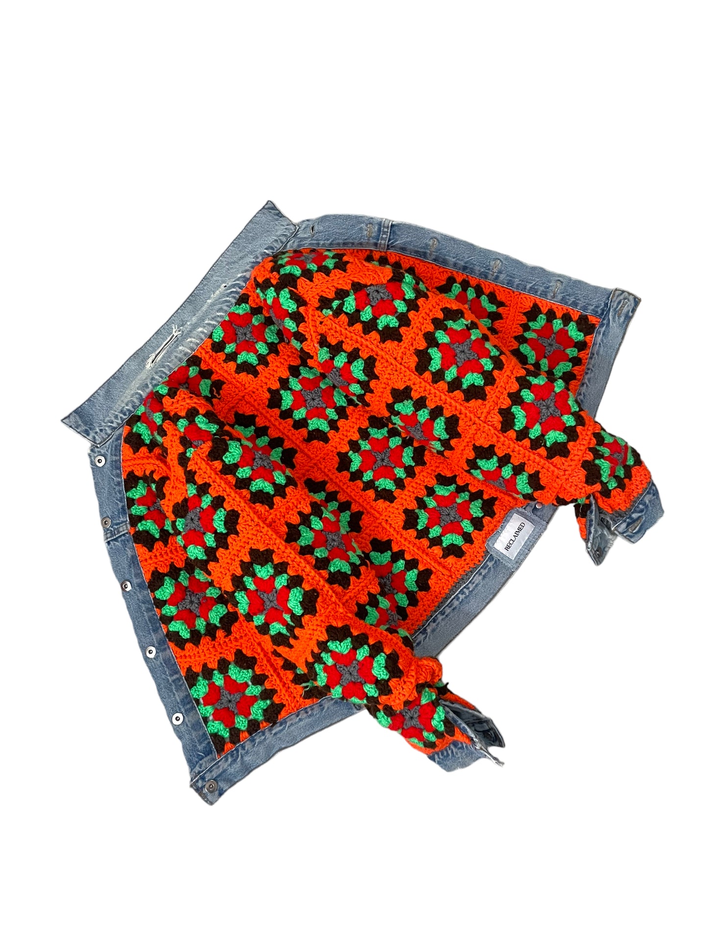 Reversible Crotchet Trucker Jacket Small