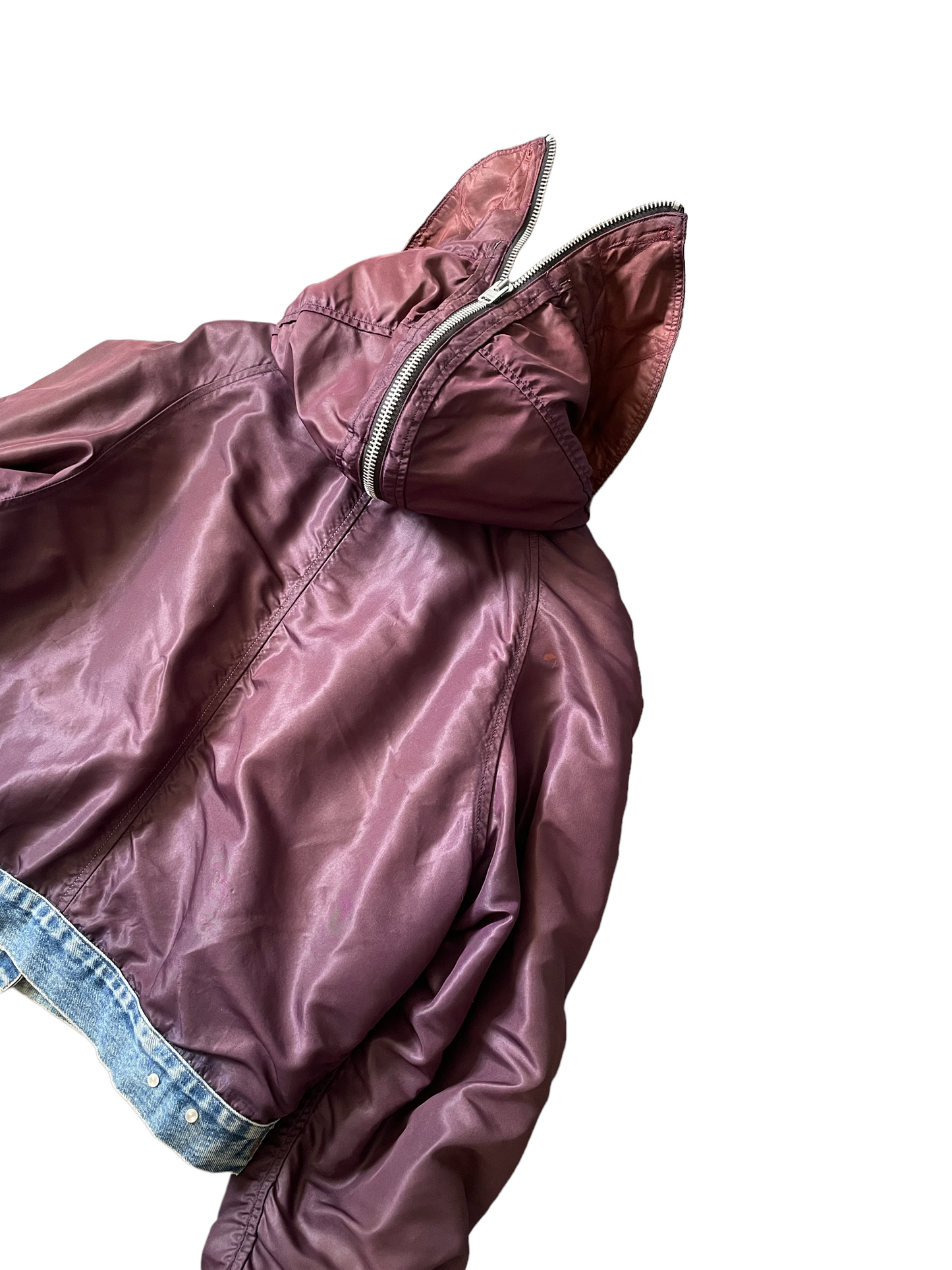Reversible Sun Kissed N-2A Snorkel Trucker Jacket Cropped Medium