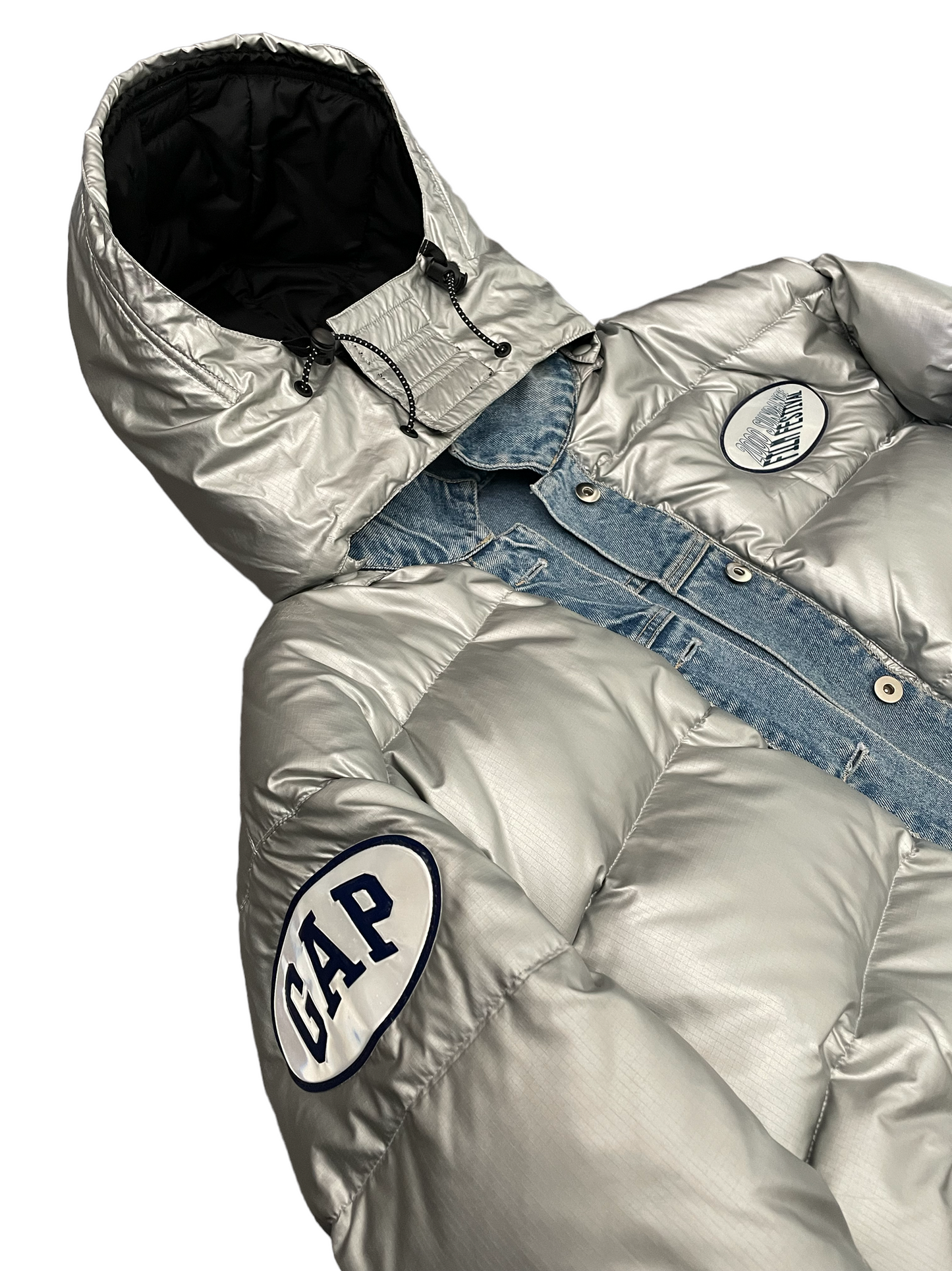 Reversible 2000s GAP Sundance festival down trucker XL