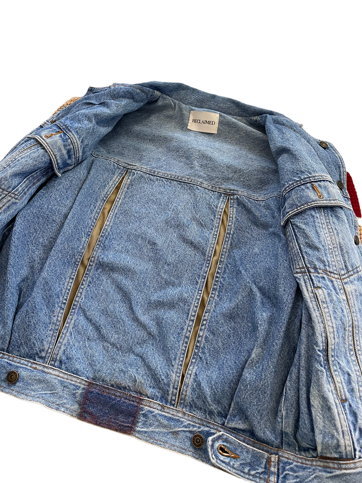 Reversible Crochet Trucker Jacket Small