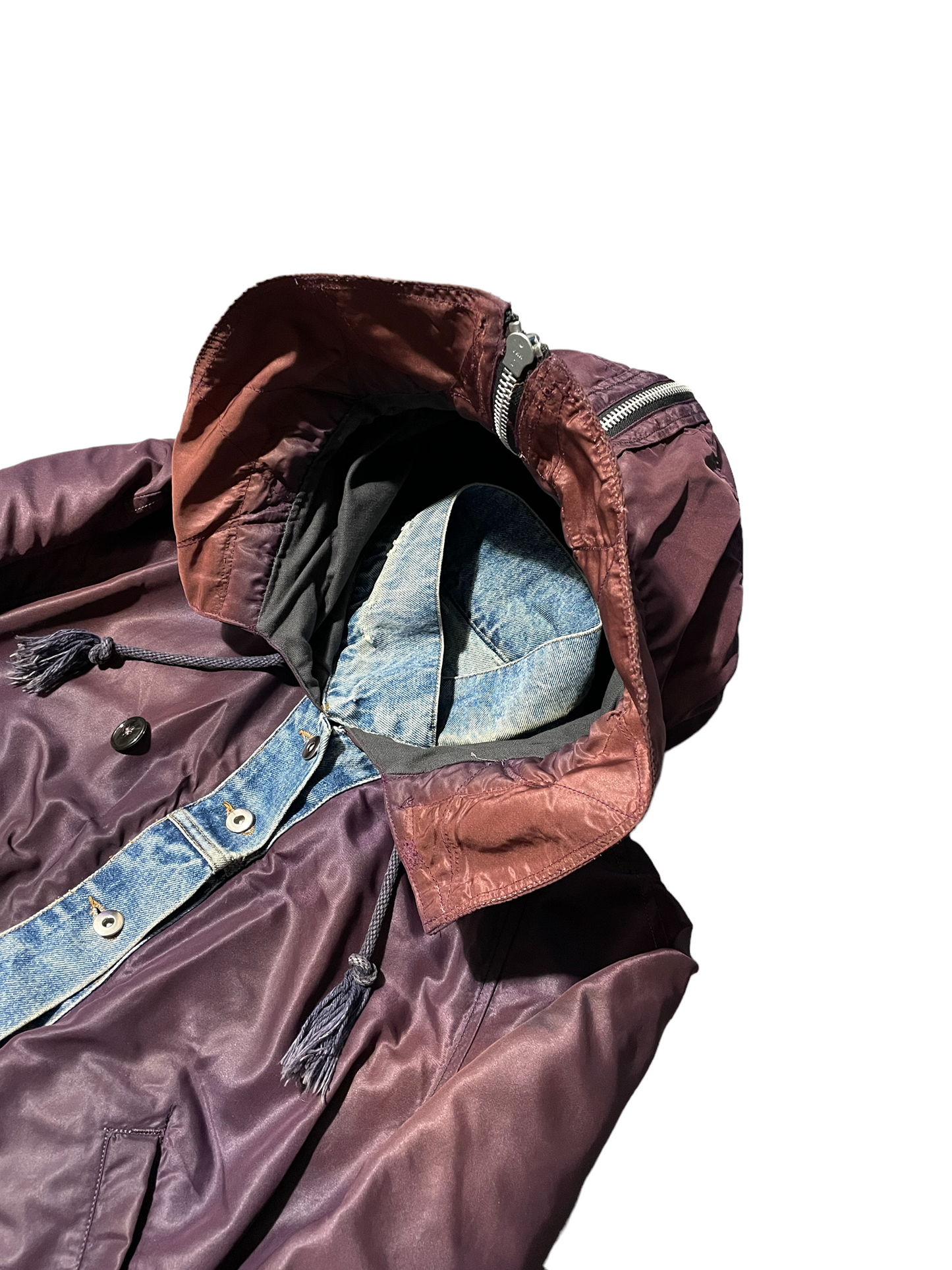 Reversible Sun Kissed N-2A Snorkel Trucker Jacket Cropped Medium