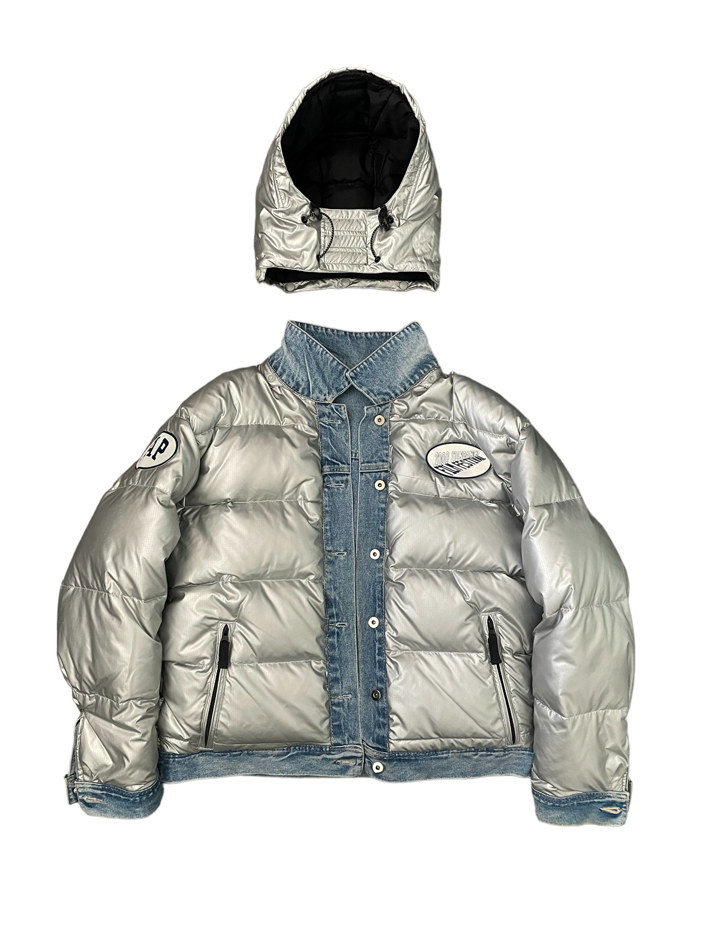 Reversible 2000s GAP Sundance festival down trucker XL