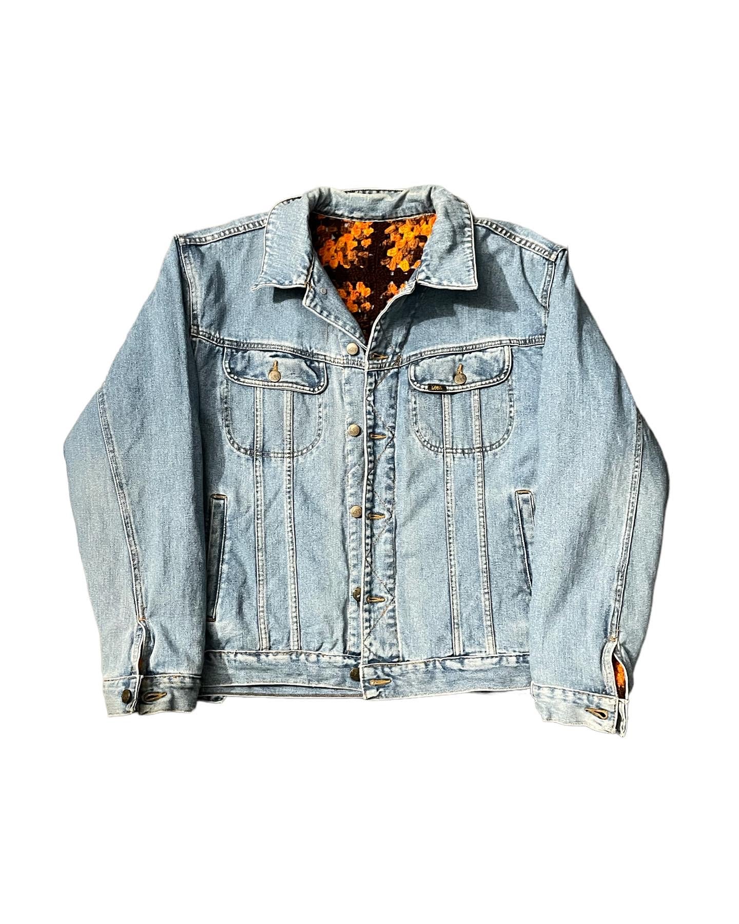 Reversible Crochet Trucker Jacket XL