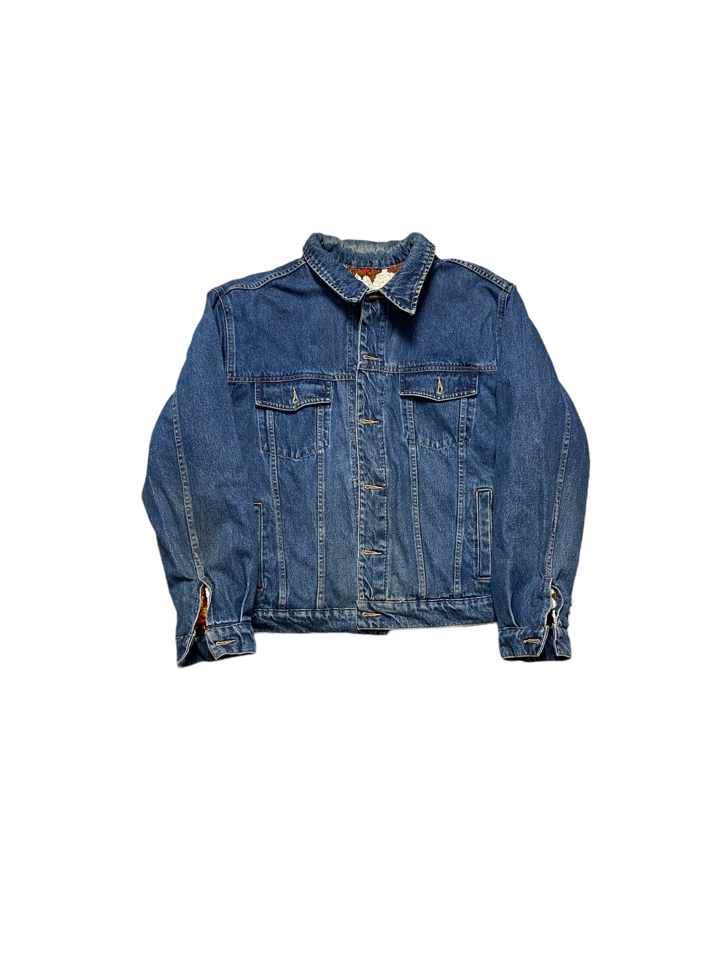 Reversible Crochet Trucker Jacket Large