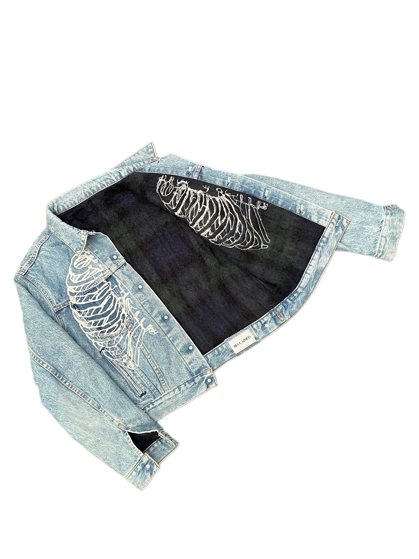 Defective Garments x Reclaimed Ribcage Mohair Reversible Trucker Jacket Small