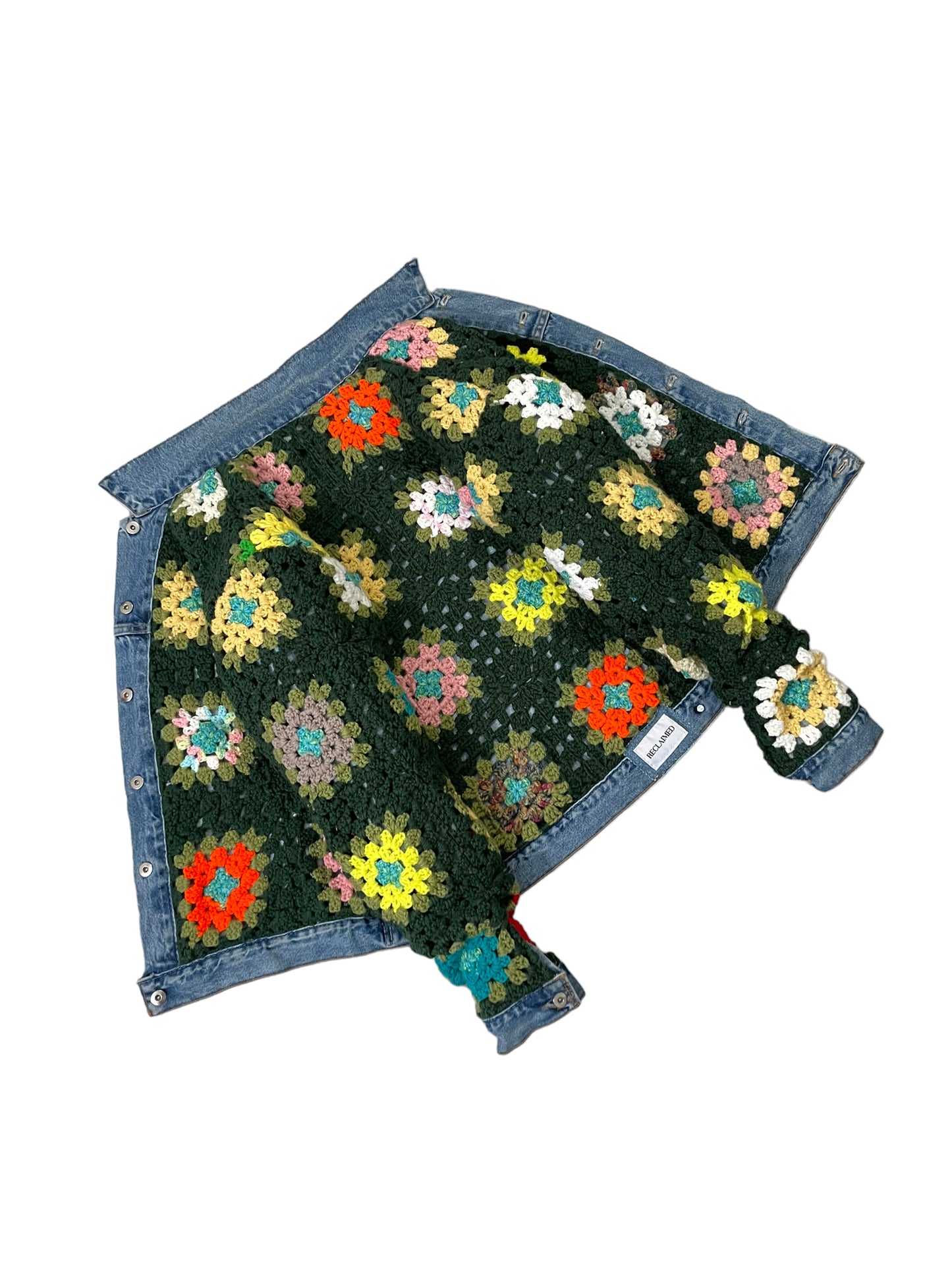 Reversible Crotchet Trucker Jacket Large