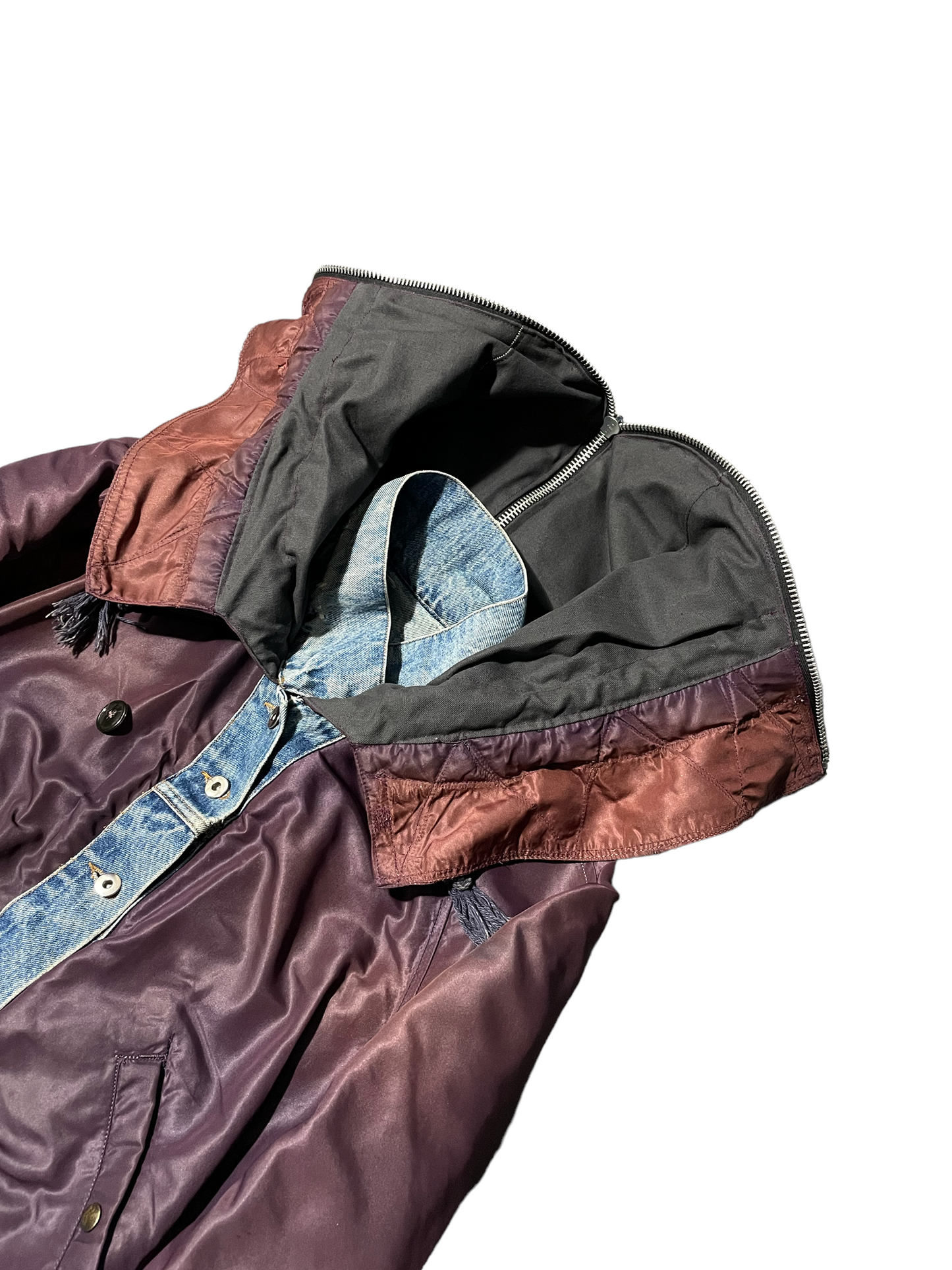 Reversible Sun Kissed N-2A Snorkel Trucker Jacket Cropped Medium