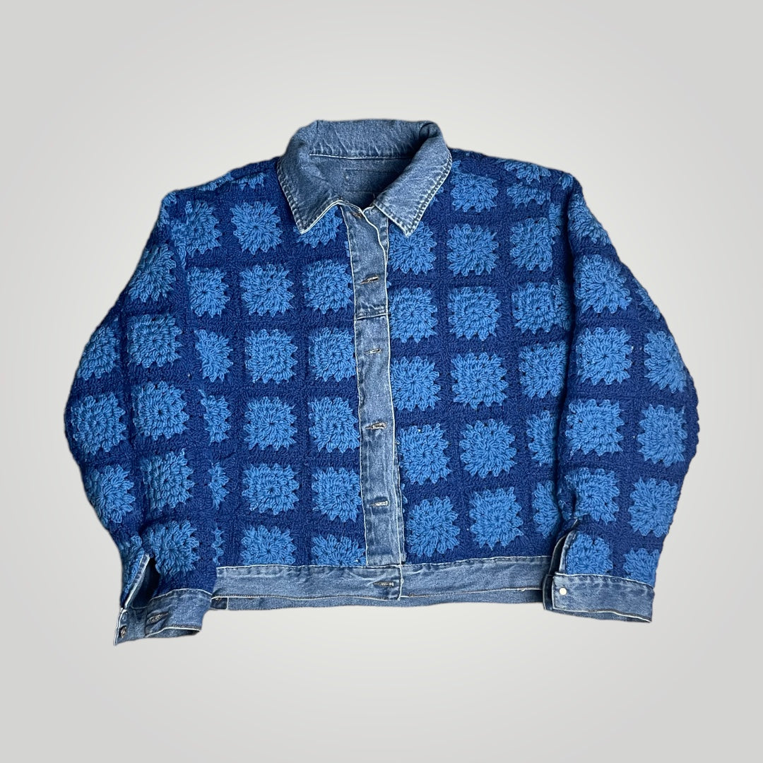1/1 Reversible Crochet Trucker Jacket XL