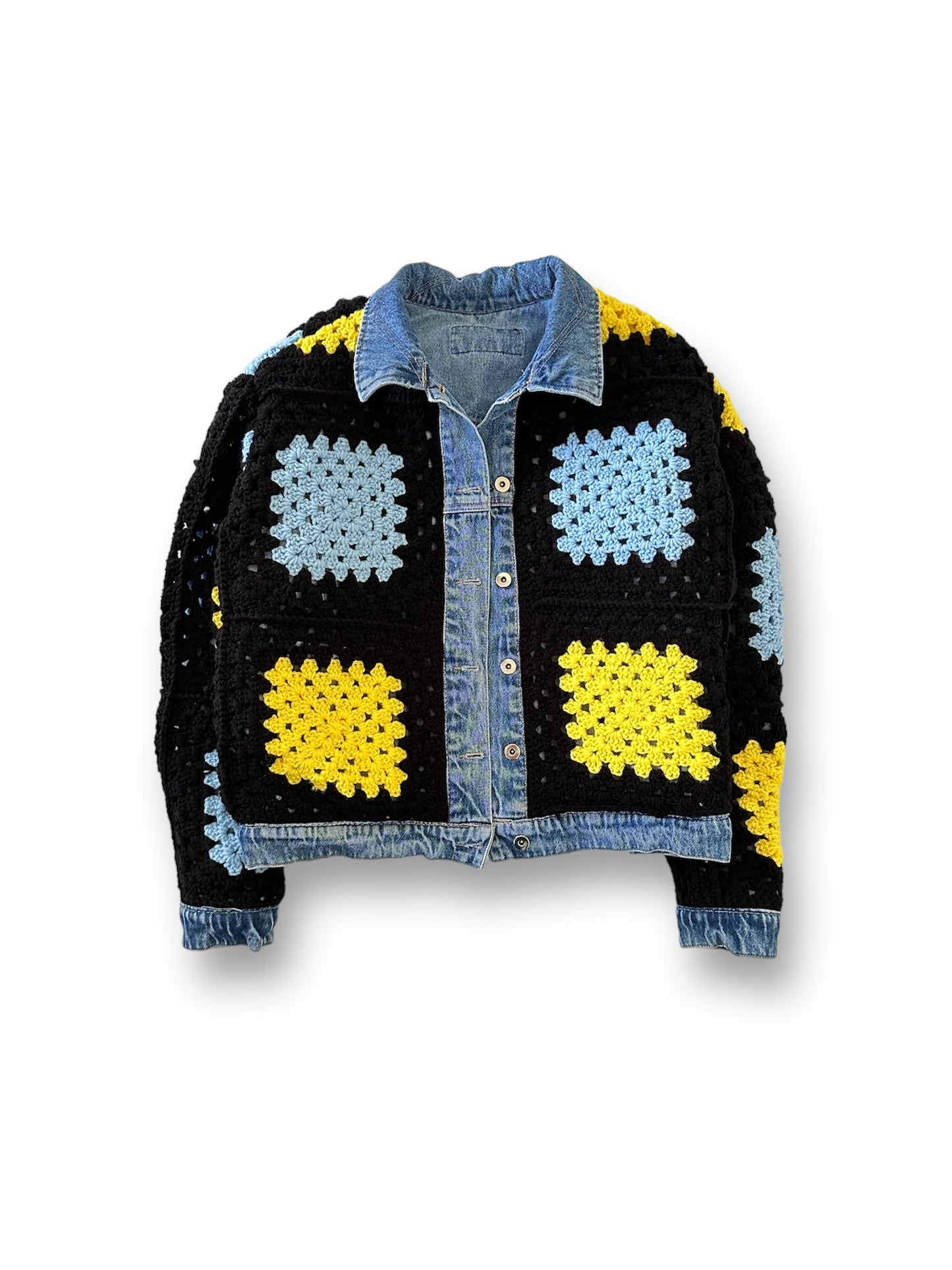 Crochet trucker jacket Small