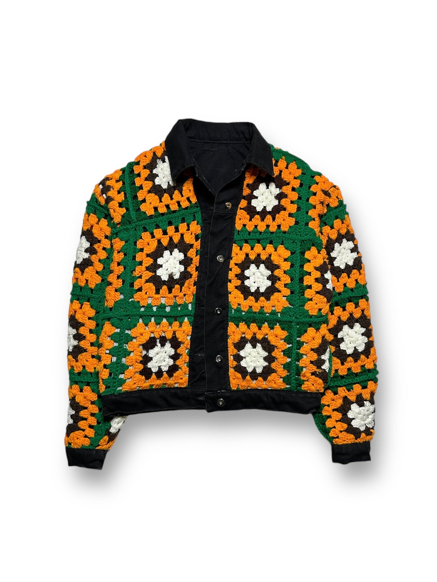 Reversible Crochet Trucker Jacket (Medium)