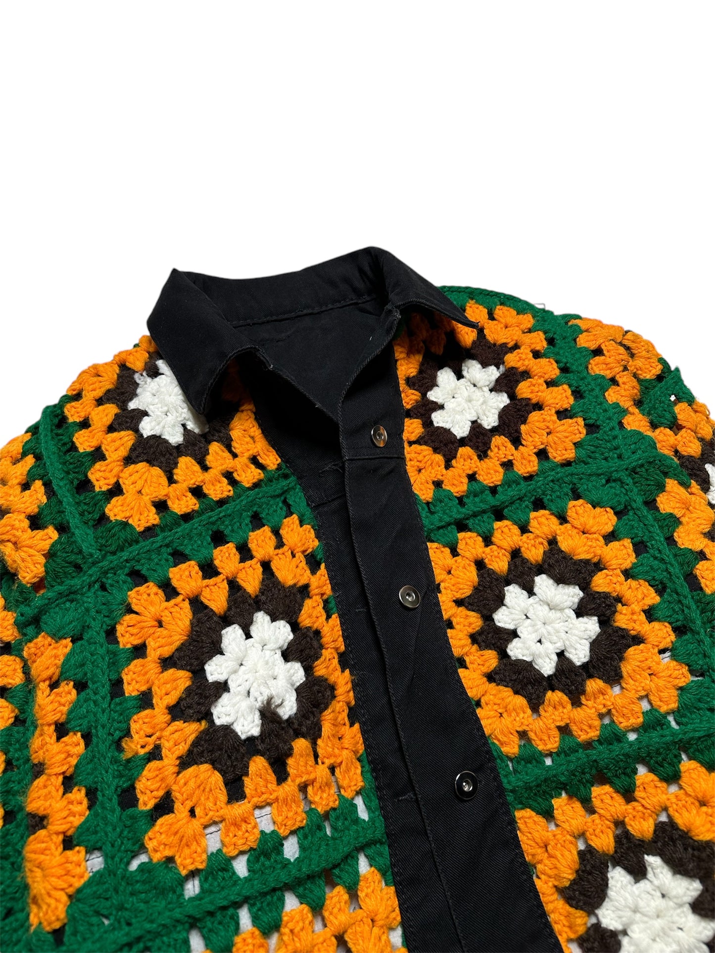 Reversible Crochet Trucker Jacket (Medium)