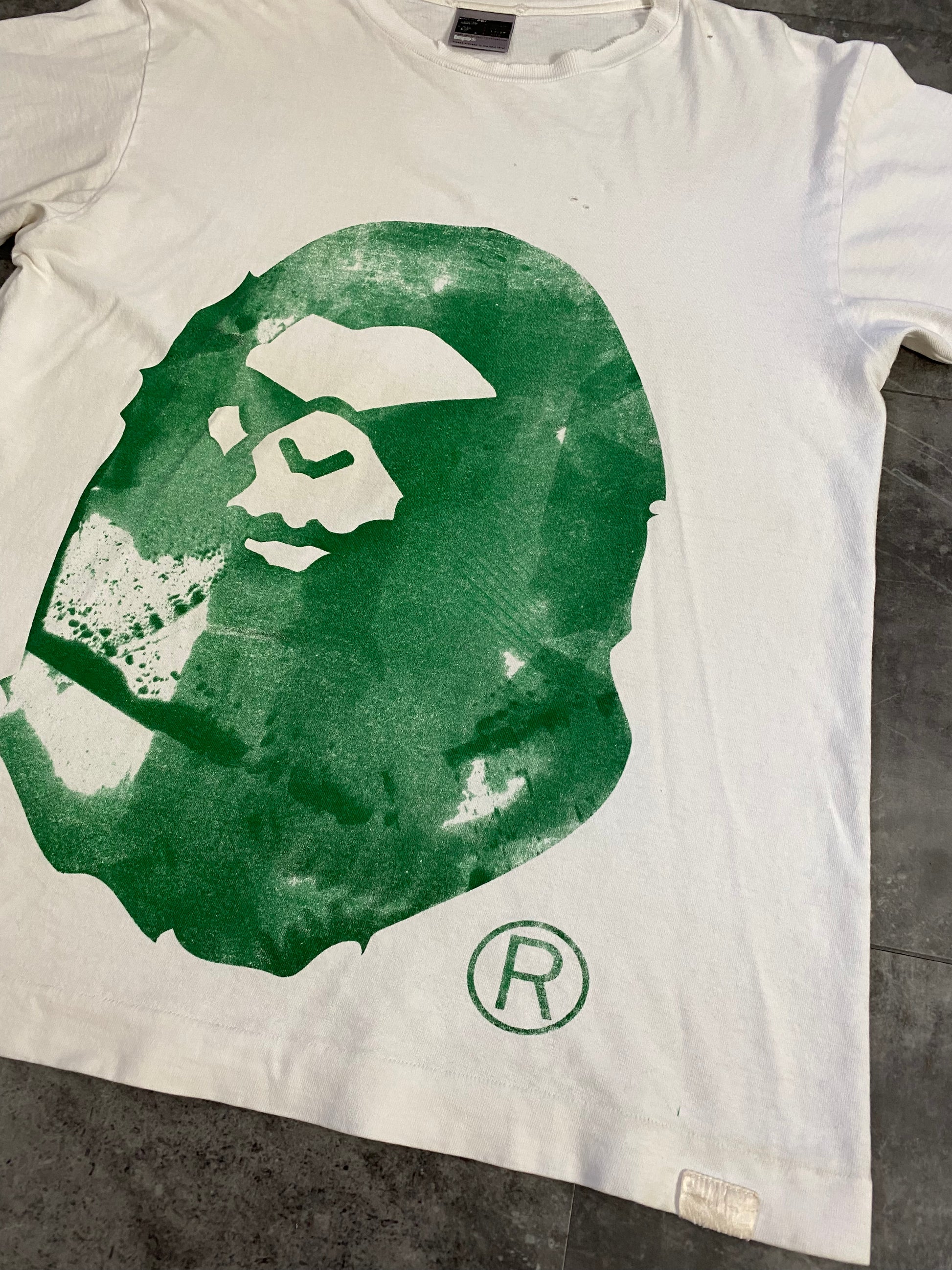 Nigo Hand printed Bape Shirt Large