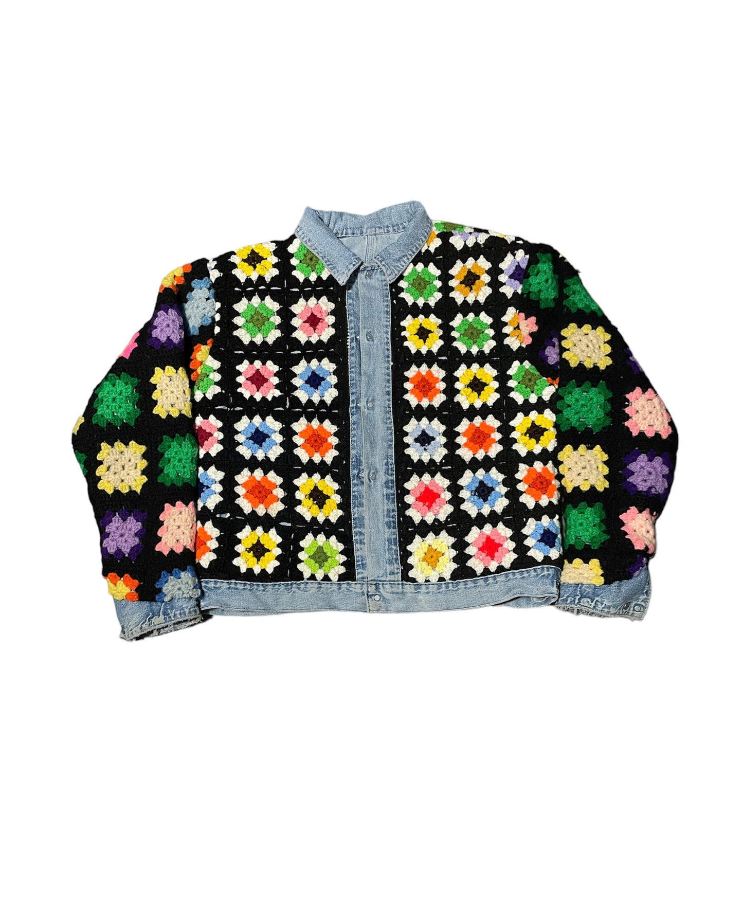 Reversible Crochet Carhartt Trucker Jacket Large