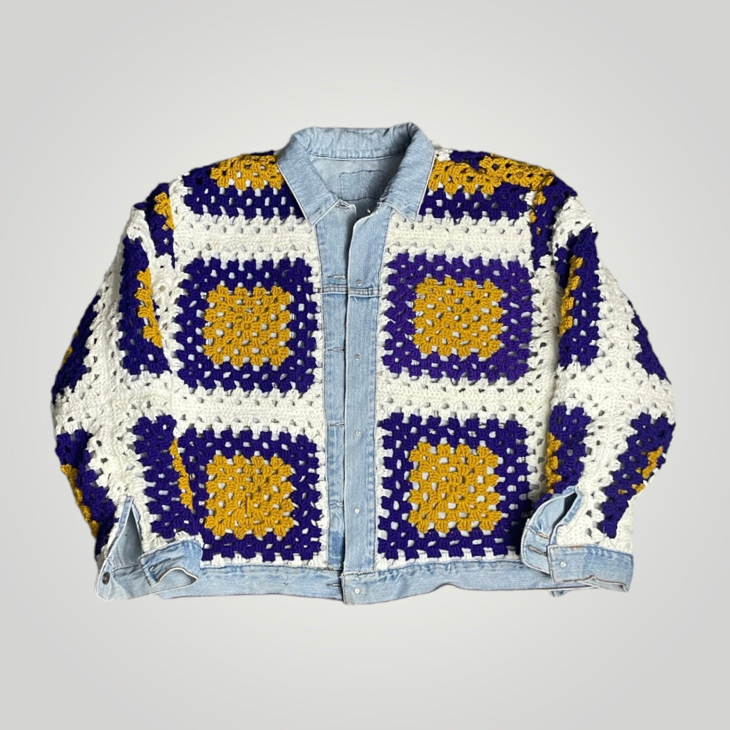 1/1 Reversible Crochet Trucker Jacket XL