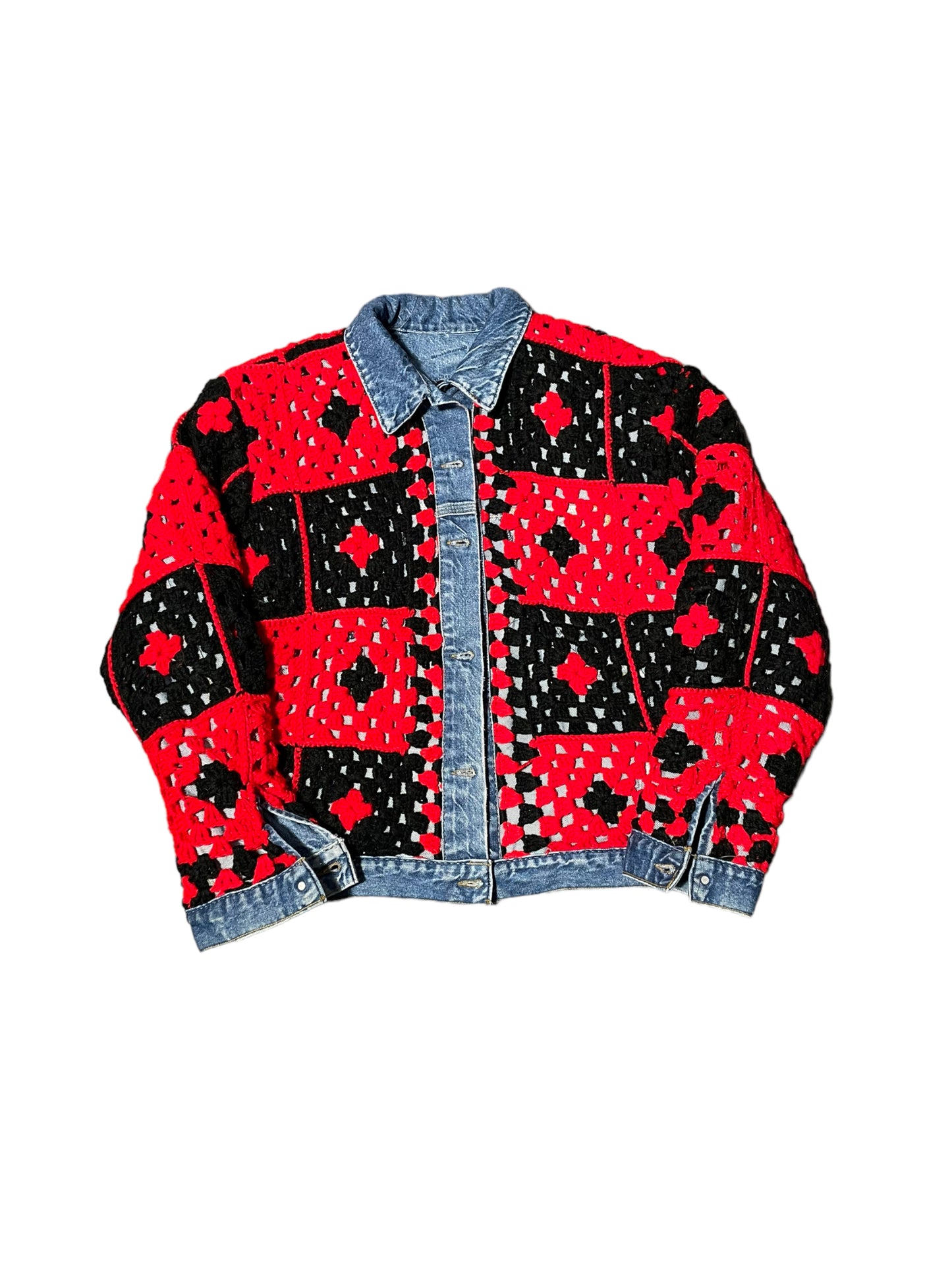 Reversible crochet Carhartt trucker jacket XL